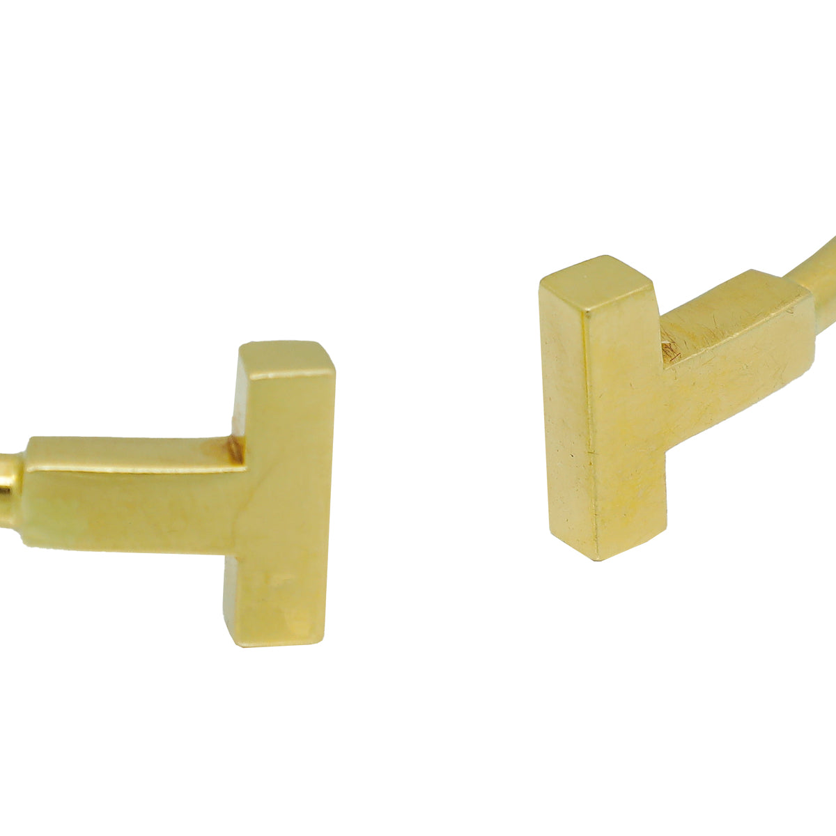 Tiffany & Co 18K Yellow Gold T Narrow Wire Small Bracelet-Tiffany & Co-THE CLOSET