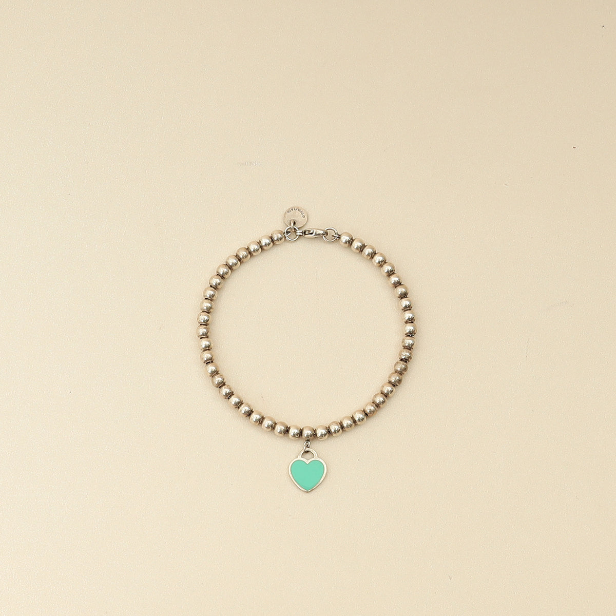 Tiffany & Co. Blue Heart Tag Bead 4mm Bracelet-Tiffany & Co-THE CLOSET