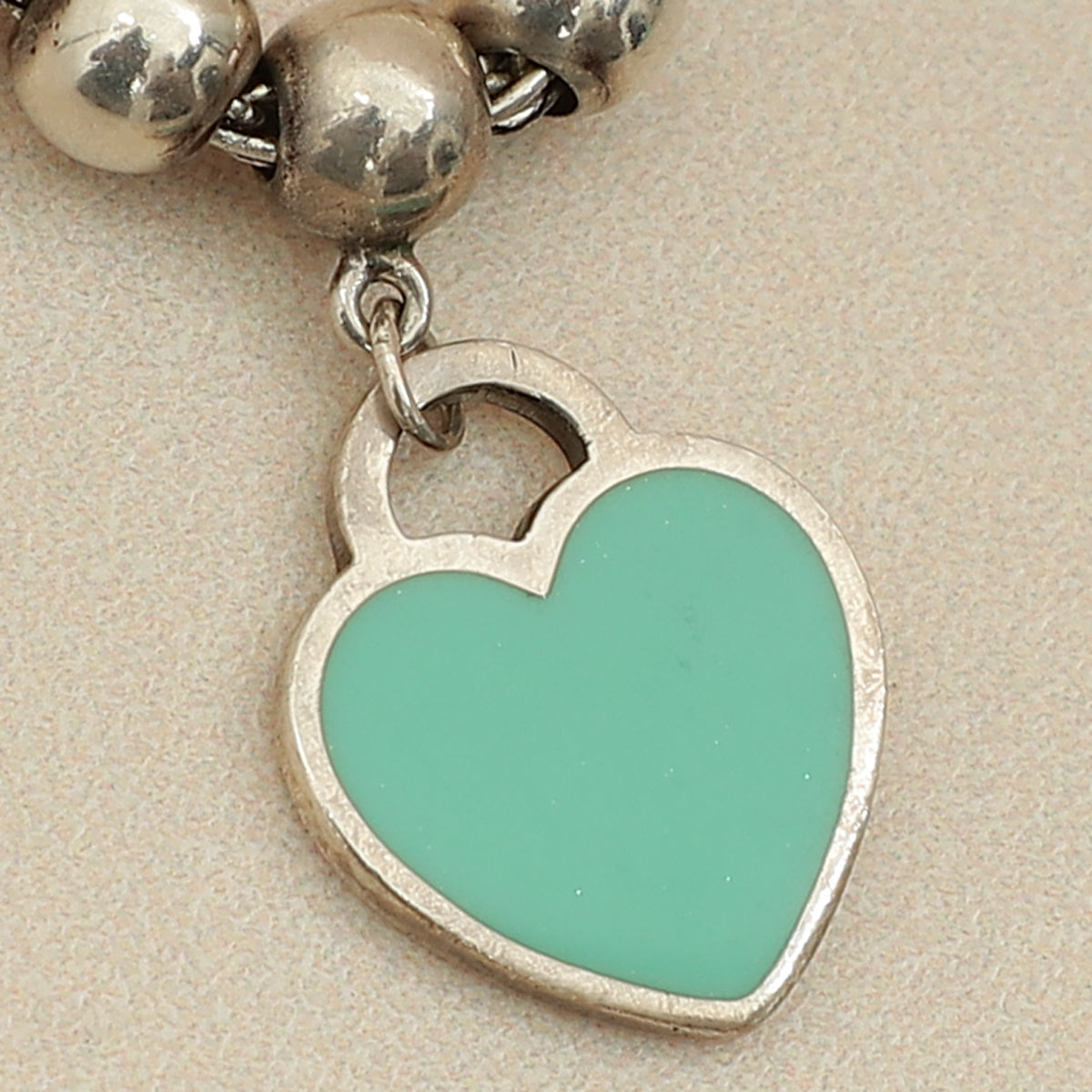 Tiffany & Co. Blue Heart Tag Bead 4mm Bracelet-Tiffany & Co-THE CLOSET