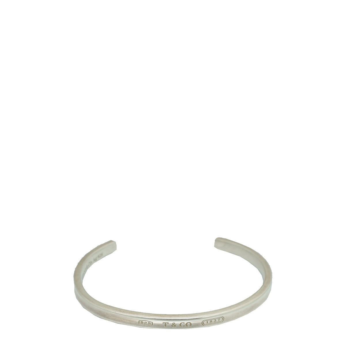 Tiffany & Co Sterling Silver 1837 Narrow Medium Cuff Bangle-Tiffany & Co-THE CLOSET