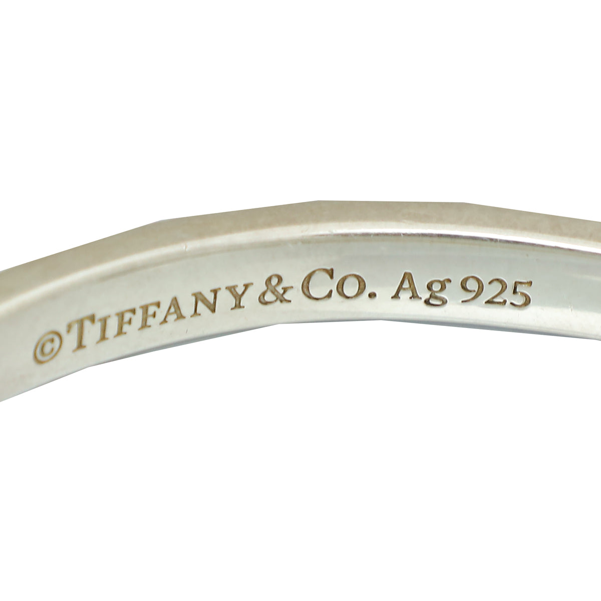 Tiffany & Co Sterling Silver 1837 Narrow Medium Cuff Bangle