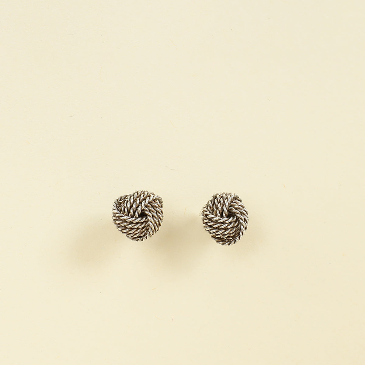 Tiffany & Co. Silver Twist Knot Stud Earrings