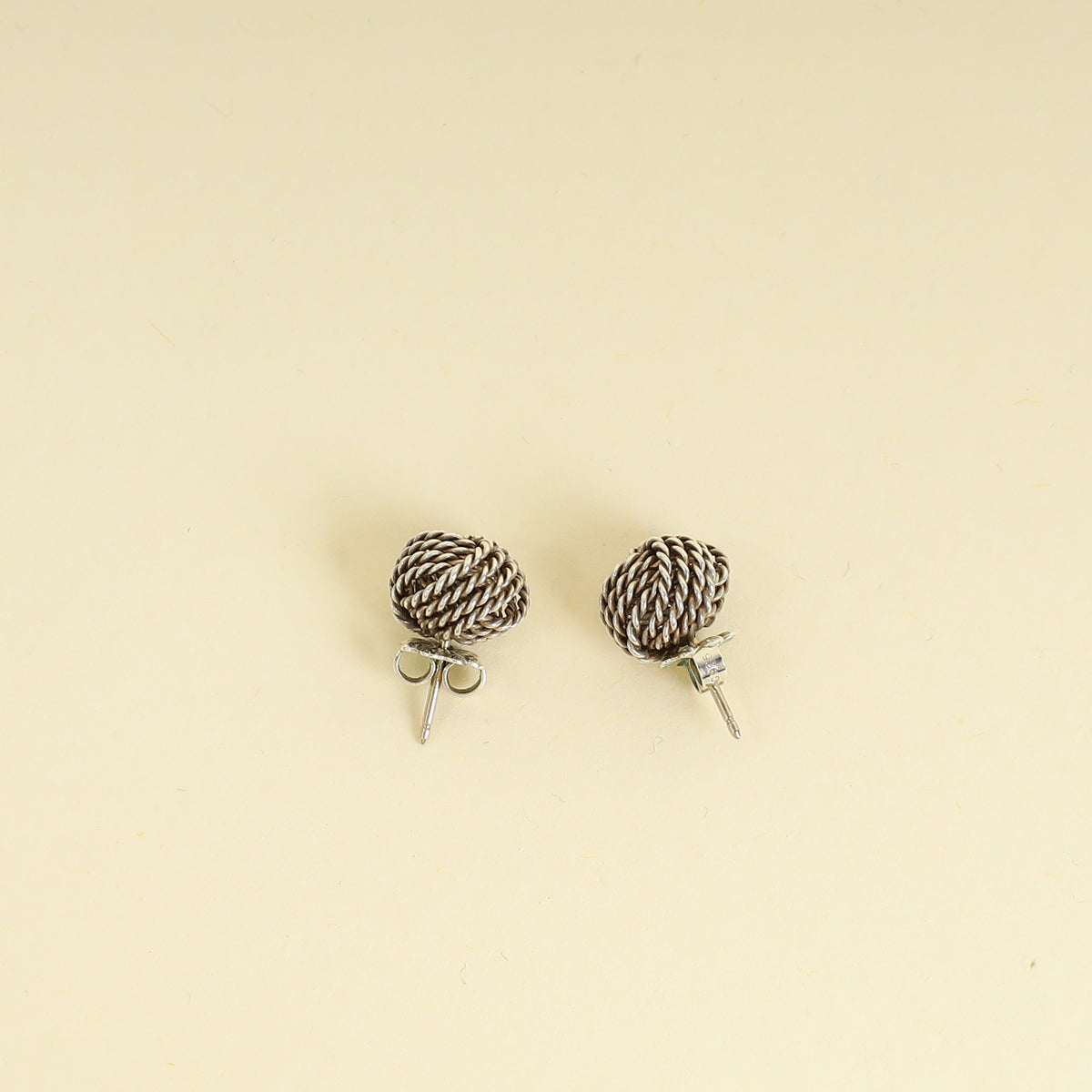 Tiffany & Co. Silver Twist Knot Stud Earrings