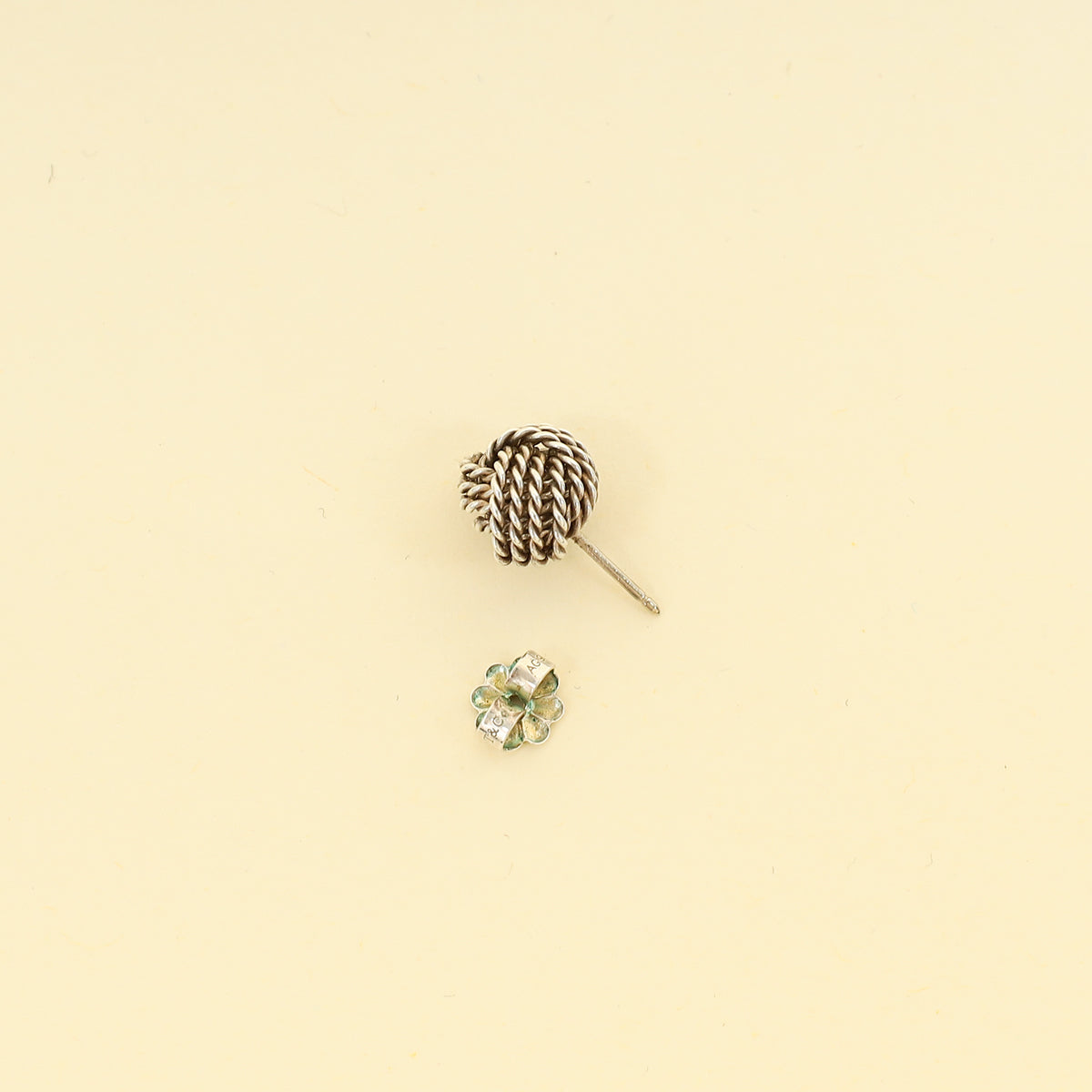 Tiffany & Co. Silver Twist Knot Stud Earrings