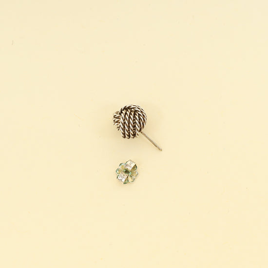 Tiffany & Co. Silver Twist Knot Stud Earrings