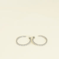 Tiffany & Co. Platinum Diamond Hoop Earrings