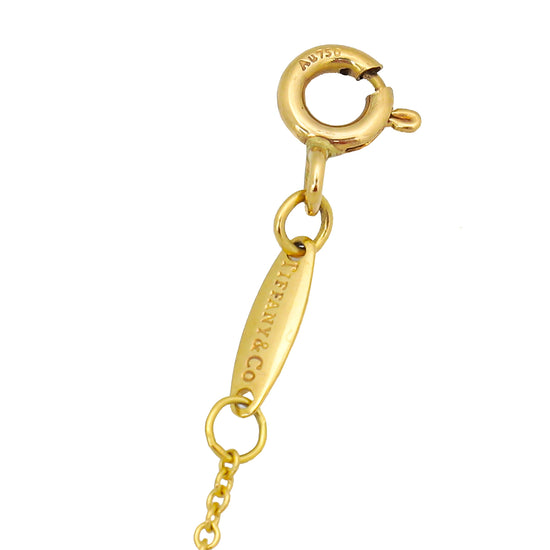 Tiffany & Co 18K Yellow Gold Elsa Peretti Bean Pendant Necklace