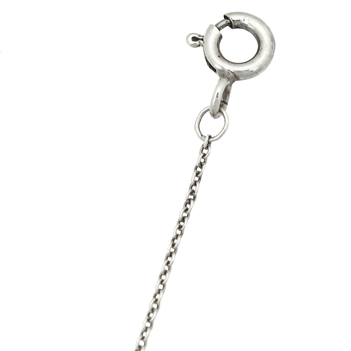 Tiffany & Co Blue Enamel Heart Key Pendant Necklace