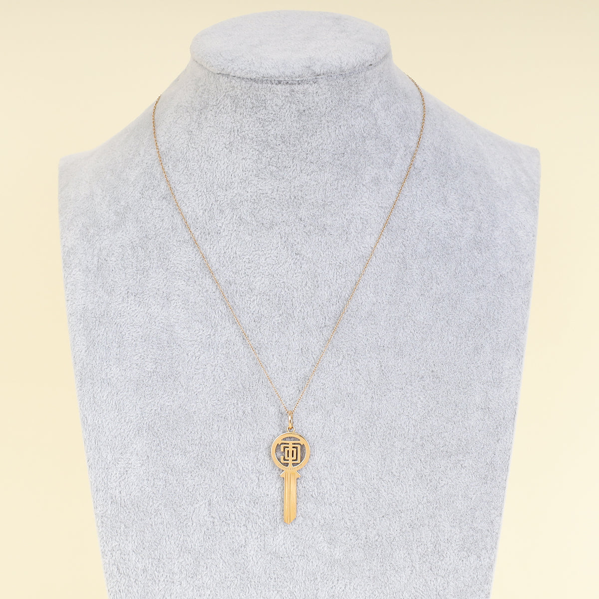 Tiffany & Co. 18K Rose Gold Modern Key Logo Pendant Necklace-Tiffany & Co-THE CLOSET