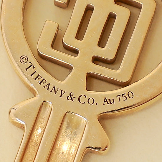 Tiffany & Co. 18K Rose Gold Modern Key Logo Pendant Necklace-Tiffany & Co-THE CLOSET