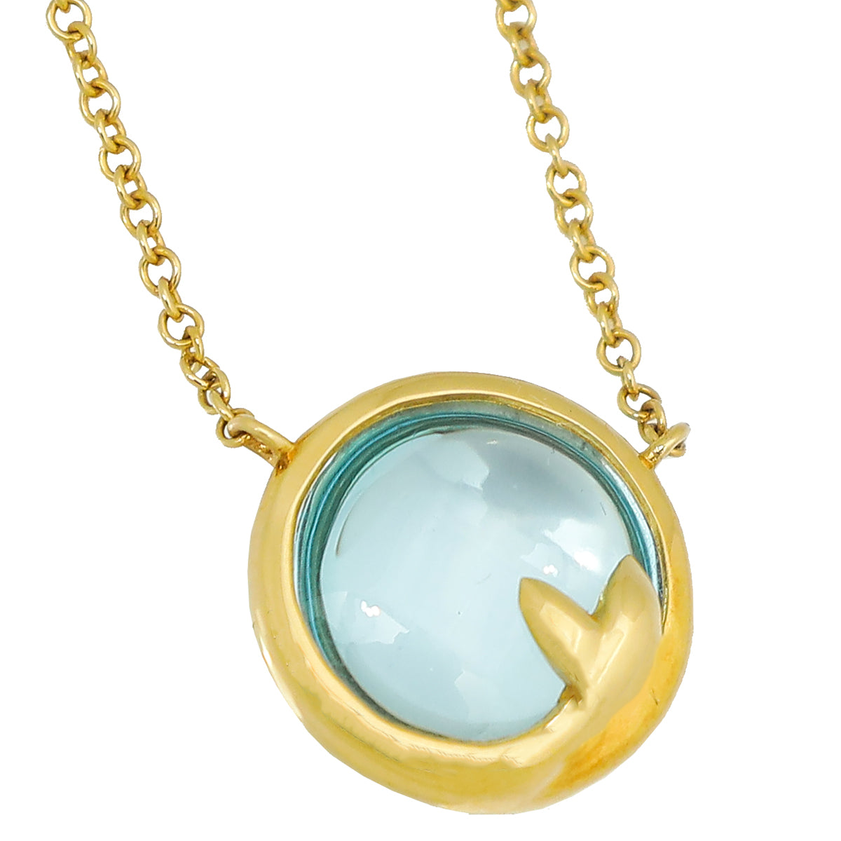 Tiffany & Co 18K Yellow Gold Paloma Picasso Olive Leaf Pendant Necklace-Tiffany & Co-THE CLOSET