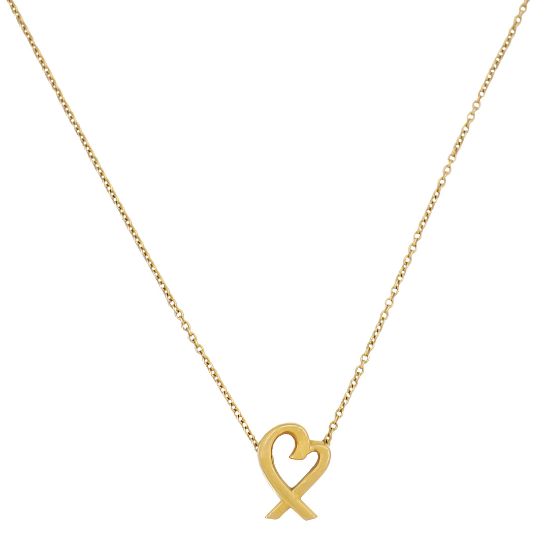 Tiffany & Co 18K Pink Gold Paloma Picasso Loving Heart Pendant Necklace-Tiffany & Co-THE CLOSET