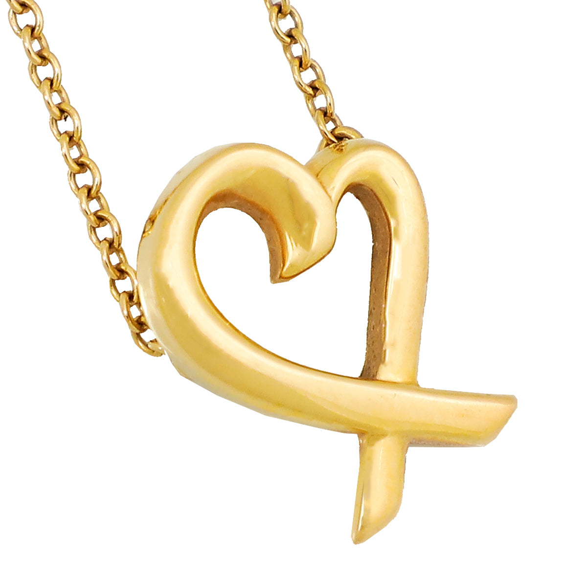 Tiffany & Co 18K Pink Gold Paloma Picasso Loving Heart Pendant Necklace-Tiffany & Co-THE CLOSET