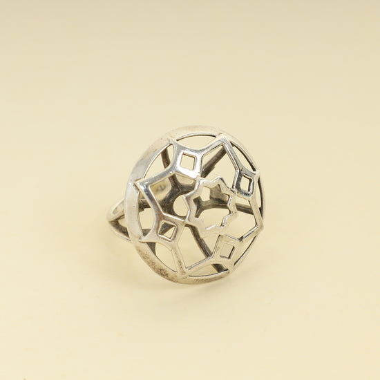 Tiffany & Co. Silver Chalcedony Paloma Picasso Zellige Medallion Ring 51