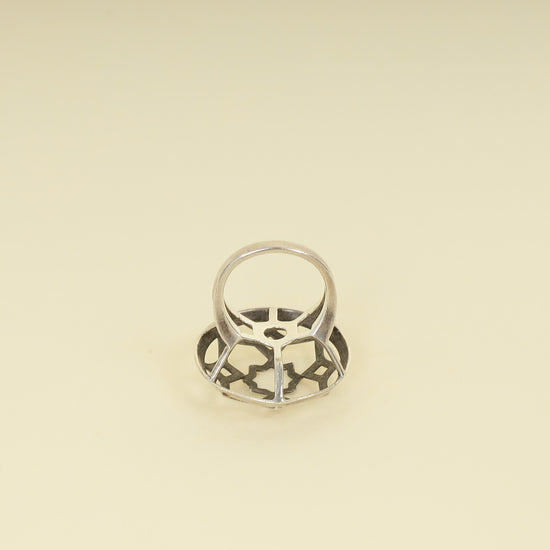 Tiffany & Co. Silver Chalcedony Paloma Picasso Zellige Medallion Ring 51