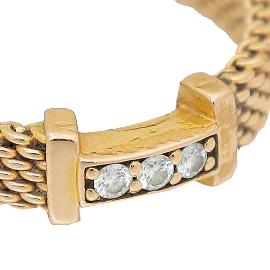 Tiffany & Co 18K Pink Gold Diamond Somerset Narrow Band Ring 47
