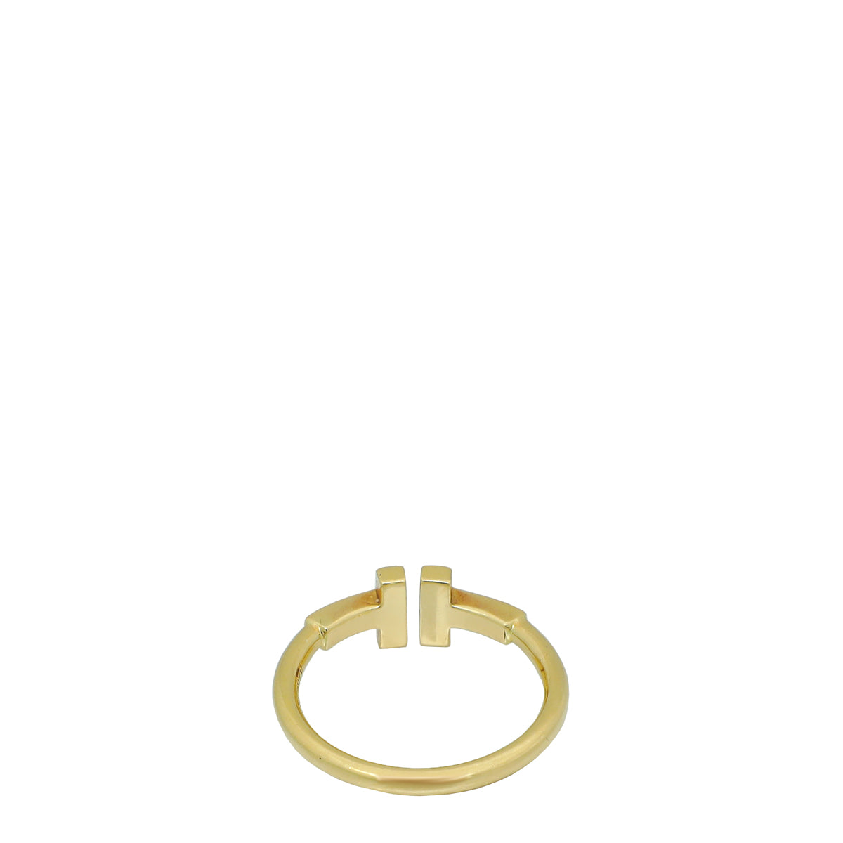 Tiffany & Co 18K Yellow Gold T Wire Ring 50