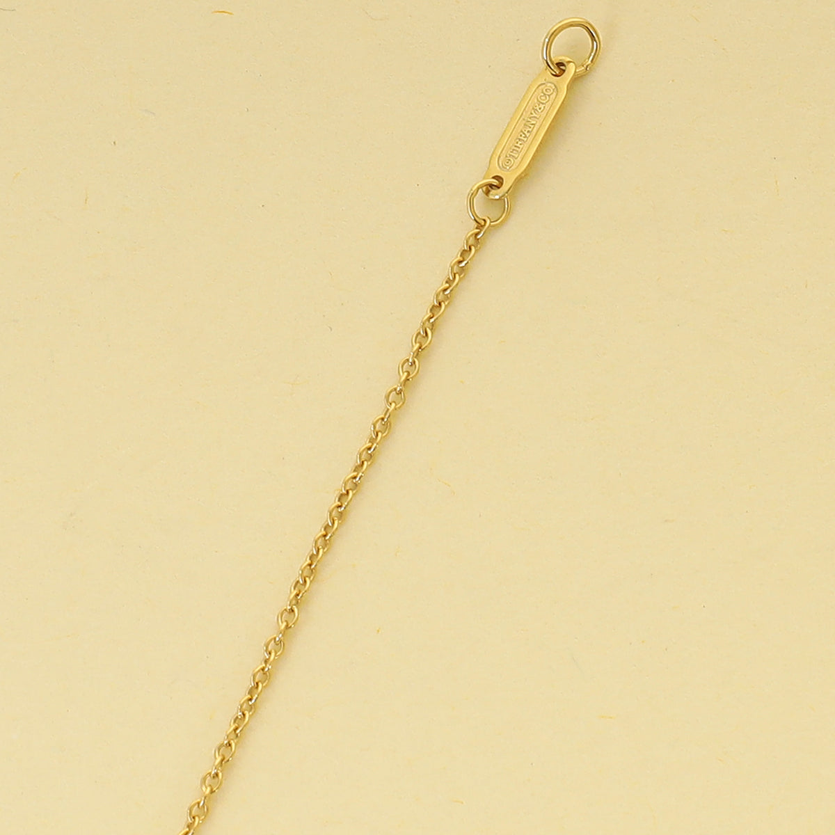 Tiffany & Co. 18K Yellow Gold Oval Key Pendant Necklace