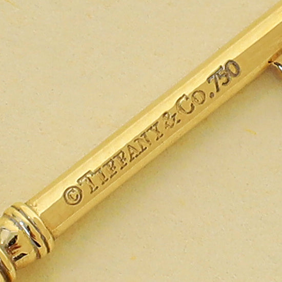Tiffany & Co. 18K Yellow Gold Oval Key Pendant Necklace