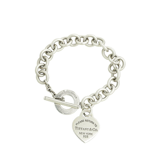 Tiffany & Co Sterling Silver Return to Tiffany Heart Tag Toggle Bracelet