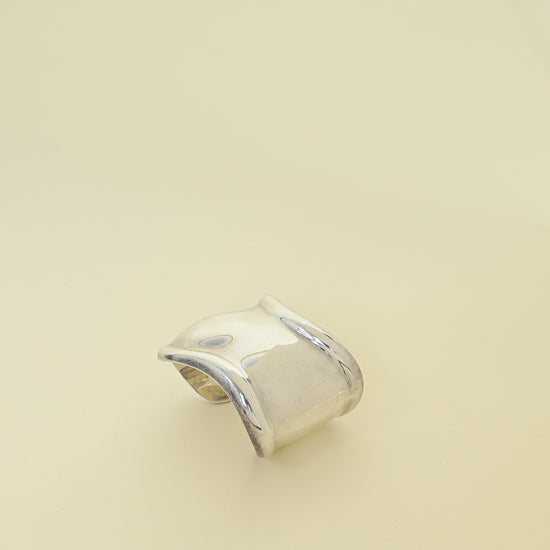 Tiffany & Co. Silver Elsa Peretti Bone Cuff Small Model Right Hand
