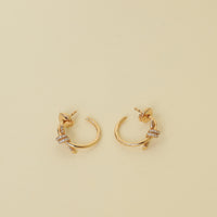 Tiffany & Co. 18K Pink Gold Diamond Knot Hoop Earrings