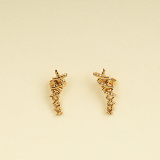 Tiffany & Co. 18K Pink Gold Paloma Picasso Graffiti X Climber Earrings