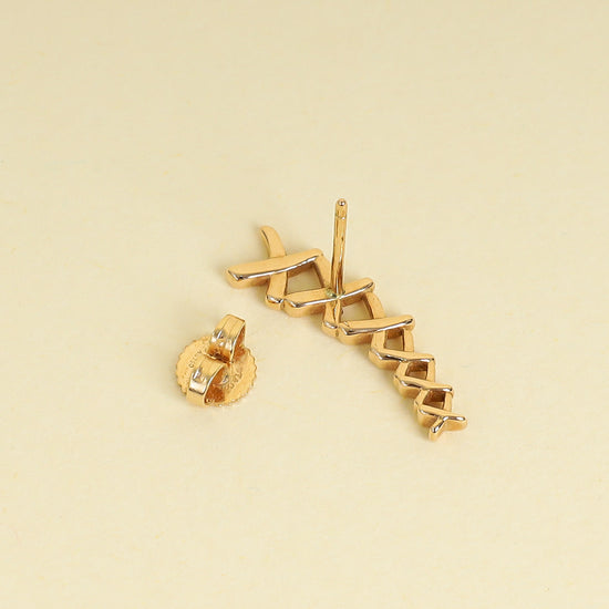 Tiffany & Co. 18K Pink Gold Paloma Picasso Graffiti X Climber Earrings