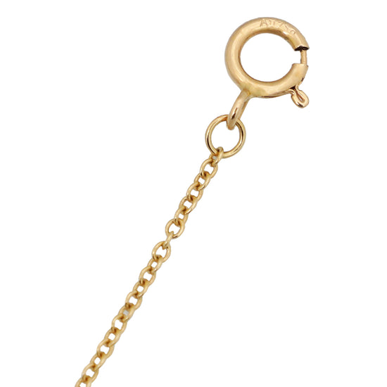 Tiffany & Co 18K Pink Gold Diamond Onyx Small Motif T Circle Pendant Necklace