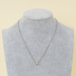 Tiffany & Co. Silver Sterling X Cross Pendant Necklace