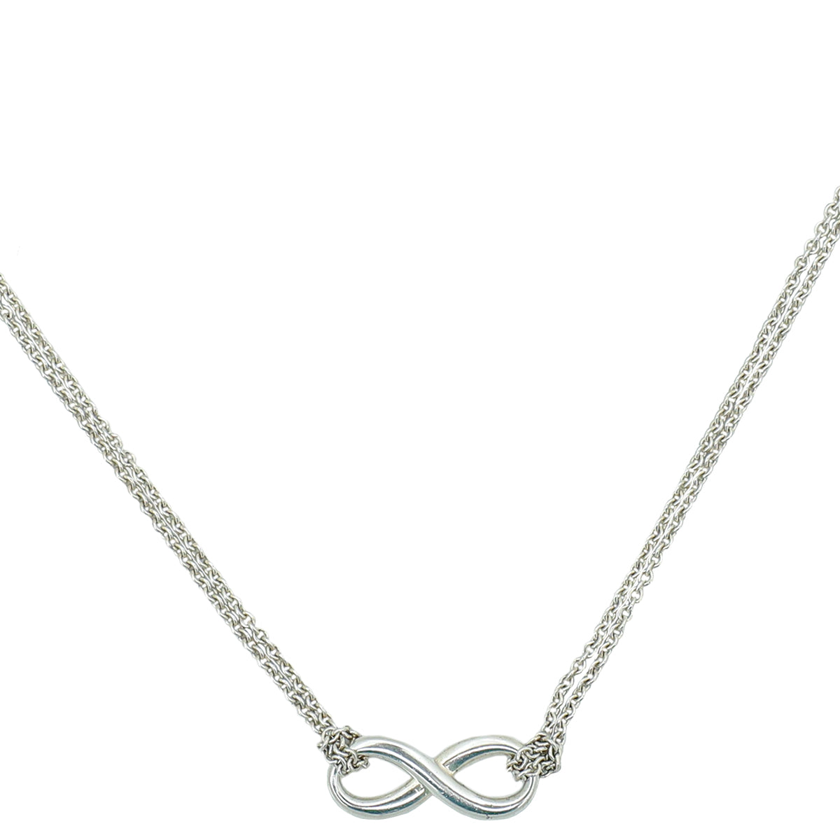 Tiffany & Co Silver Infinity Pendant Necklace-Tiffany & Co-THE CLOSET