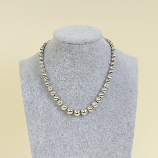 Tiffany & Co. Silver Hardwear Graduated Ball 6-11 mm Necklace