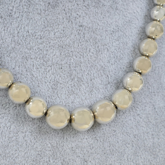 Tiffany & Co. Silver Hardwear Graduated Ball 6-11 mm Necklace