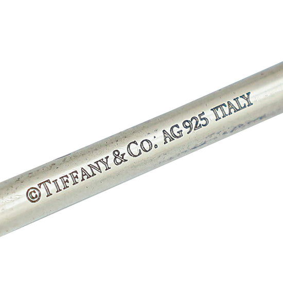 Tiffany & Co Sterling Silver Knot Key Pendant Necklace