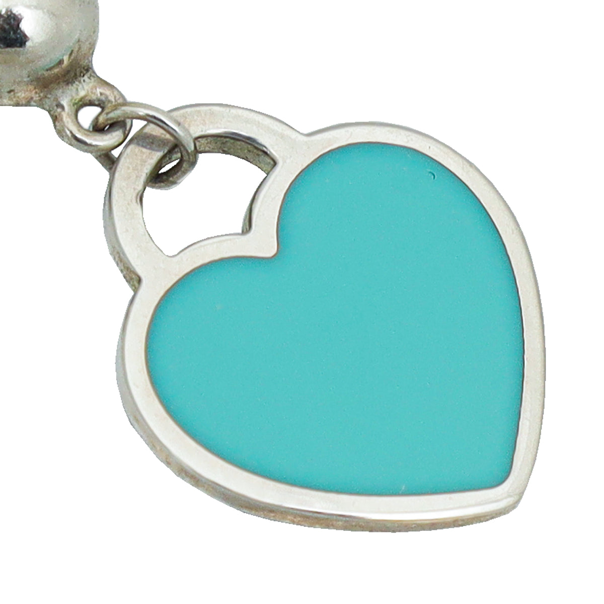 Tiffany & Co Blue Heart Bead Necklace