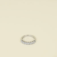 Tiffany & Co. Platinum Forever Half-Circle of Diamonds Band Ring 52