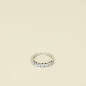 Tiffany & Co. Platinum Forever Half-Circle of Diamonds Band Ring 52