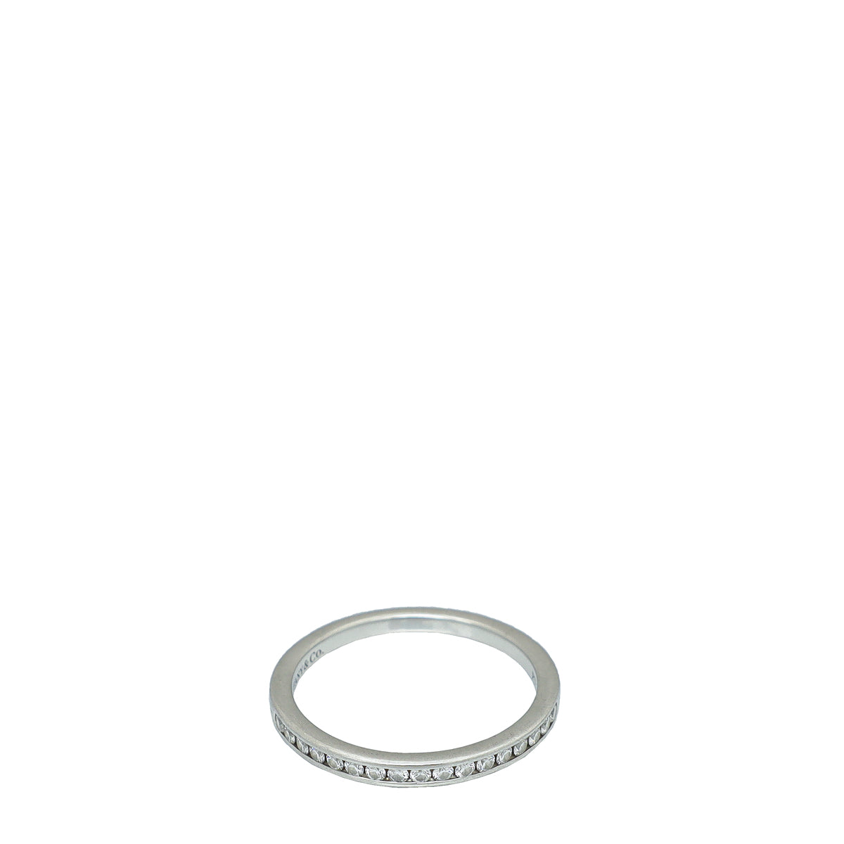 Tiffany & Co Platinum Diamond Soleste Half Eternity Ring 51-Tiffany & Co-THE CLOSET