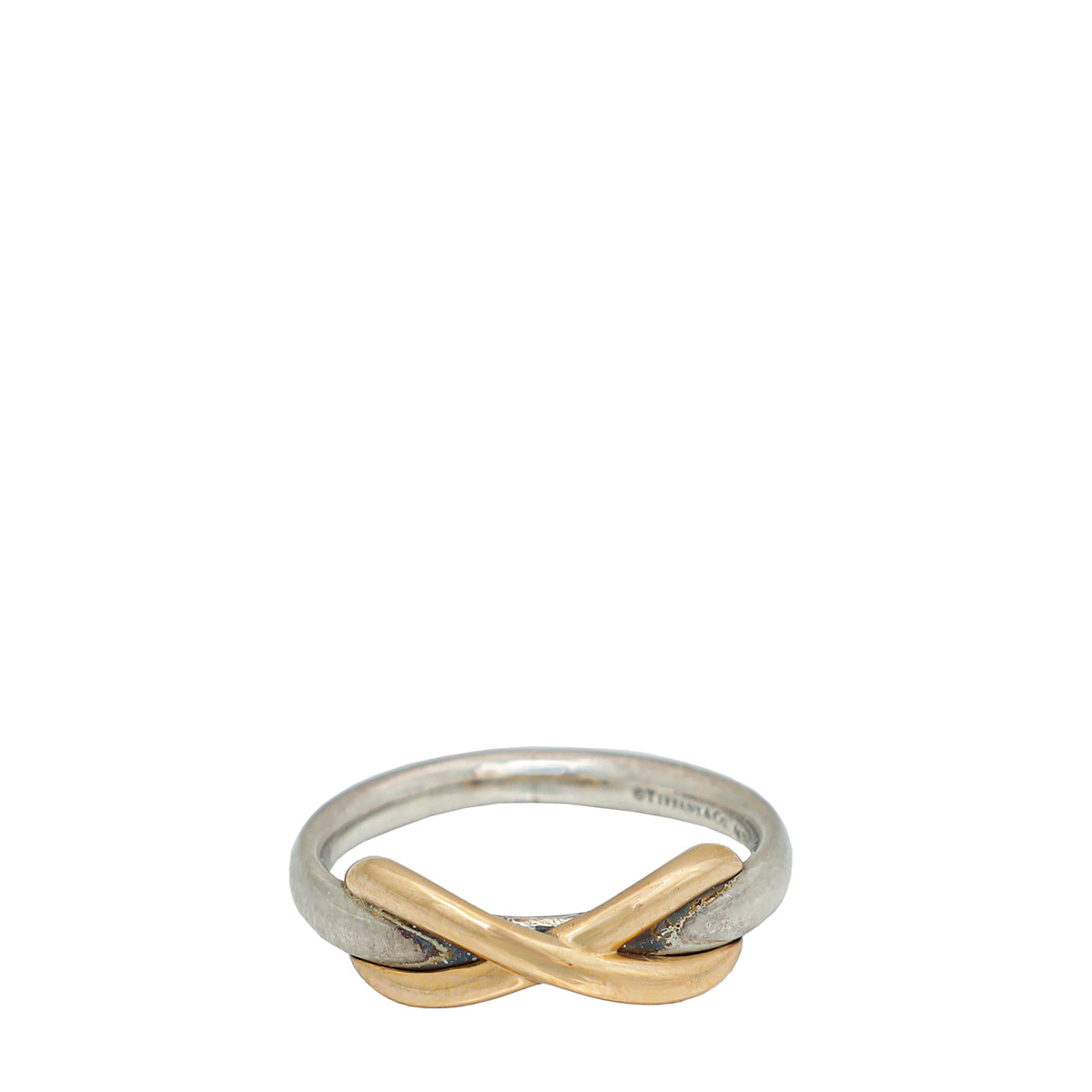 Tiffany & Co 18K Rose Gold Sterling Silver Infinity Ring 49-Tiffany & Co-THE CLOSET