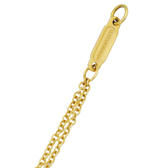 Tiffany & Co 18K Yellow Gold Infinity Double Chain Bracelet