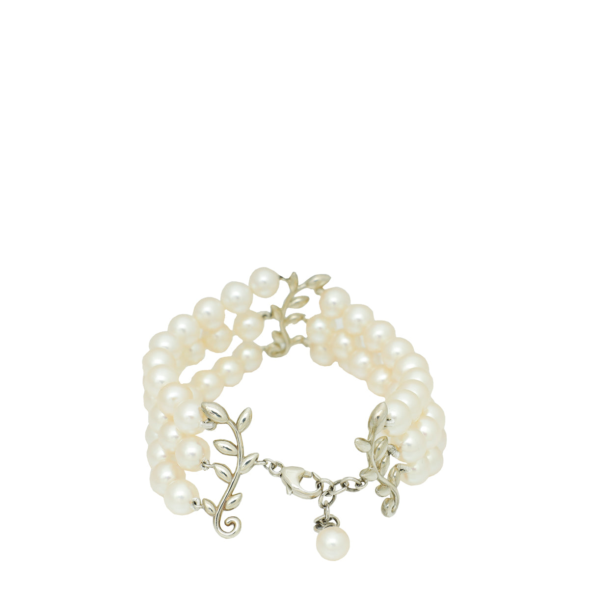 Tiffany & Co Sterling Silver Paloma Picasso™ Olive Leaf Three-Row Bracelet-Tiffany & Co-THE CLOSET