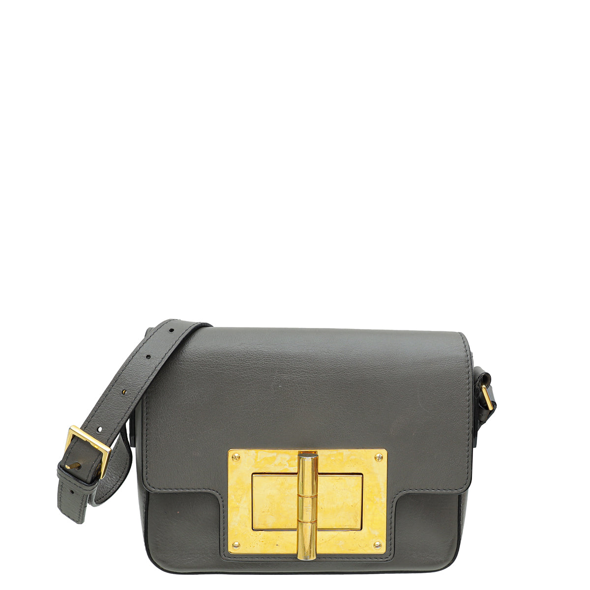 Tom Ford Grey Natalia Medium Flap Bag