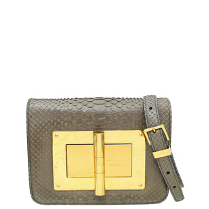Tom Ford Grey Python Natalia Medium Bag