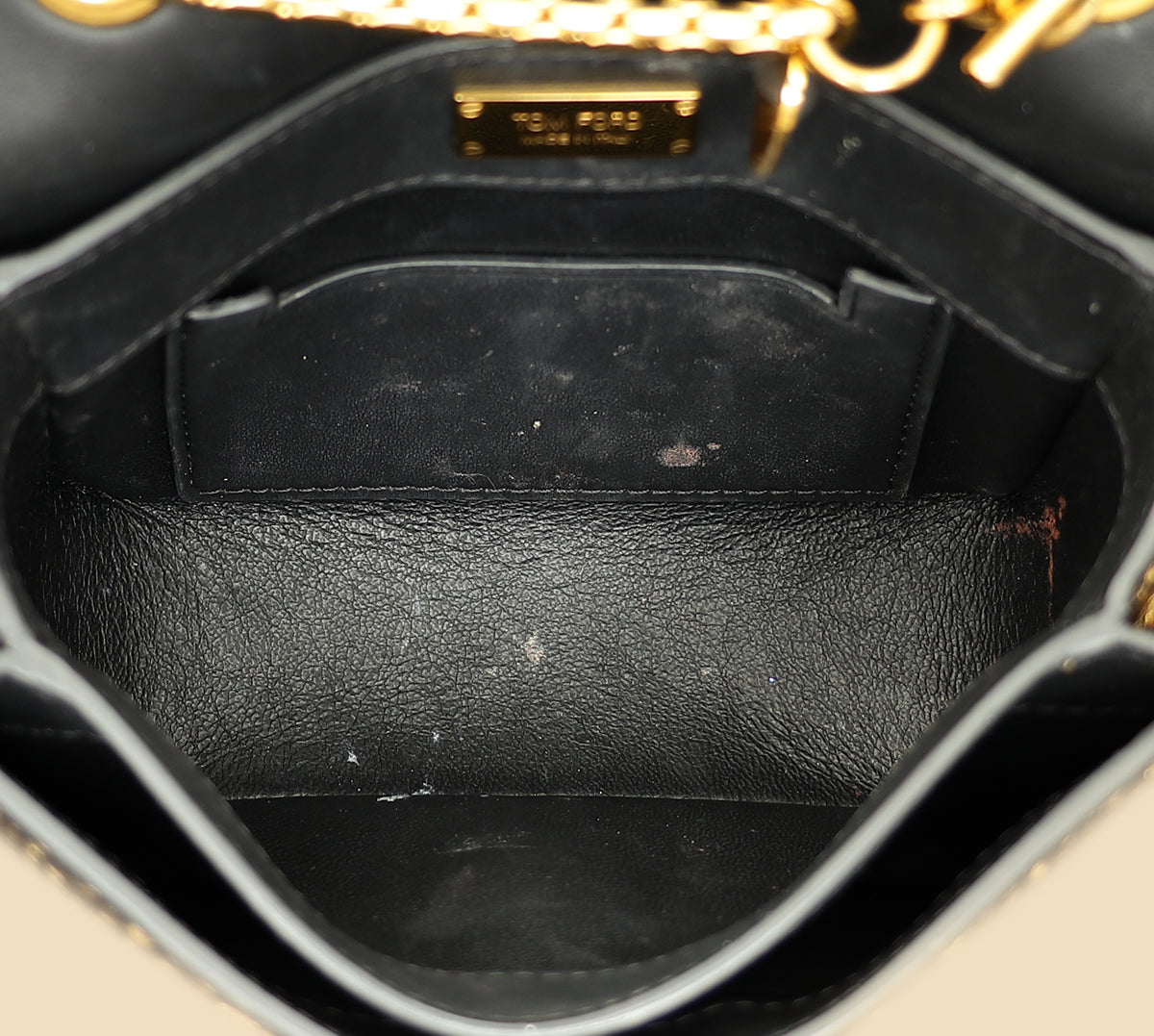 Tom Ford Gold Metallic Python Sienna Shoulder Bag-Tom Ford-THE CLOSET