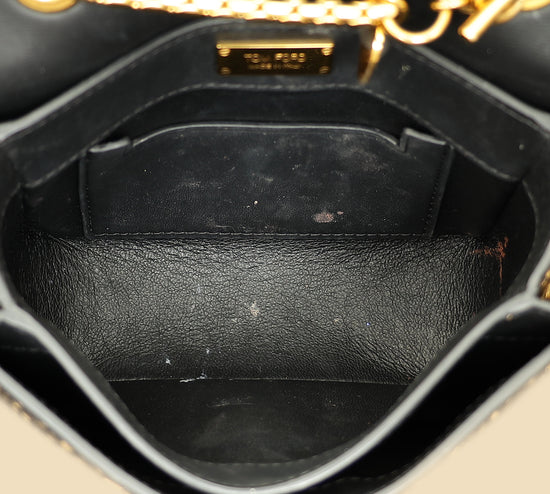 Tom Ford Gold Metallic Python Sienna Shoulder Bag-Tom Ford-THE CLOSET