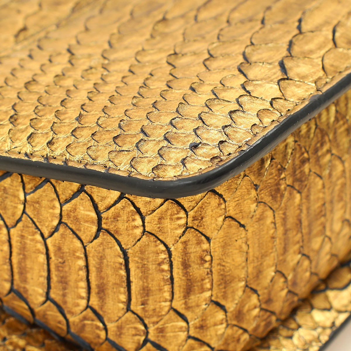 Tom Ford Gold Metallic Python Sienna Shoulder Bag-Tom Ford-THE CLOSET