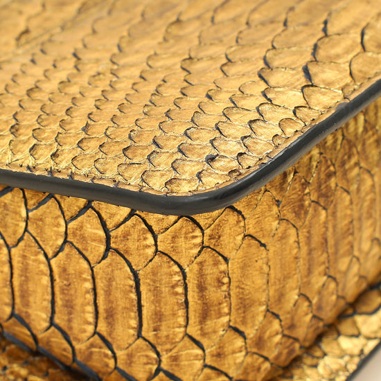 Tom Ford Gold Metallic Python Sienna Shoulder Bag-Tom Ford-THE CLOSET