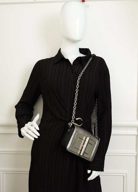 Tom Ford Bicolor Natalia Python Flap Small Bag