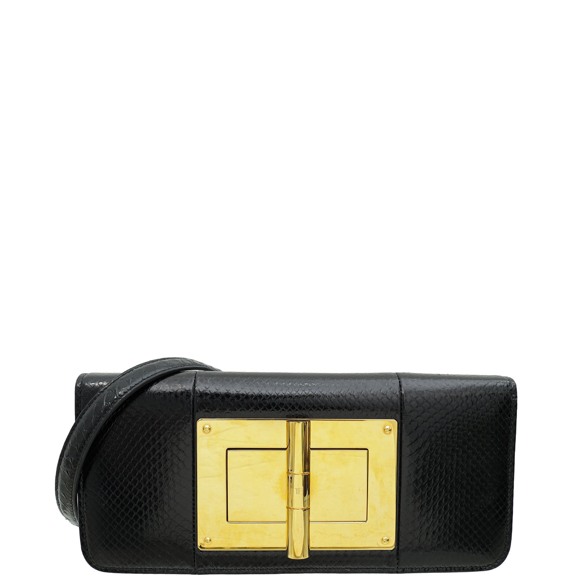 Tom Ford Black Python Natalia East West Clutch Bag