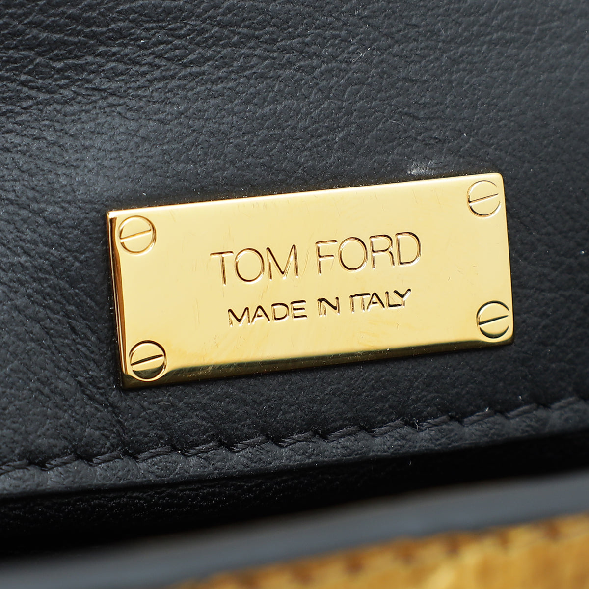 Tom Ford Metallic Gold Python Mini Natalia Chain Flap Bag – THE CLOSET